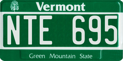 VT license plate NTE695