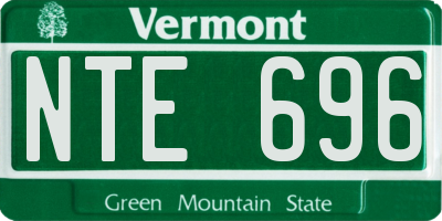 VT license plate NTE696