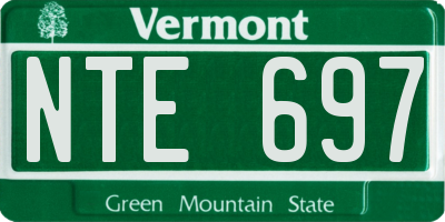VT license plate NTE697