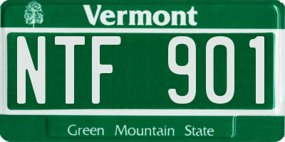 VT license plate NTF901