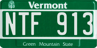 VT license plate NTF913
