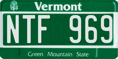 VT license plate NTF969