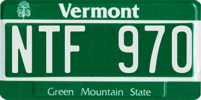 VT license plate NTF970