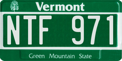 VT license plate NTF971