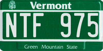 VT license plate NTF975