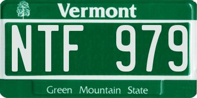 VT license plate NTF979