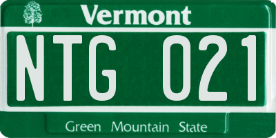 VT license plate NTG021