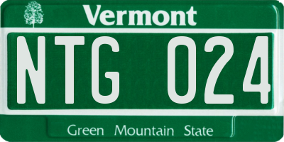VT license plate NTG024