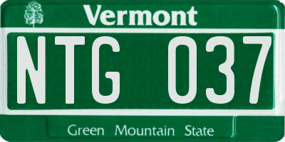 VT license plate NTG037
