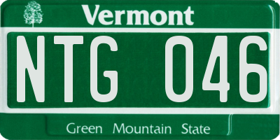 VT license plate NTG046