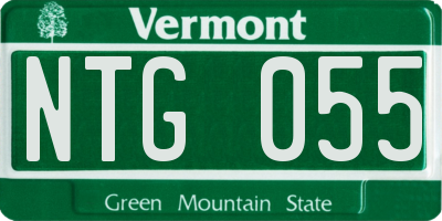 VT license plate NTG055