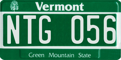 VT license plate NTG056