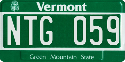 VT license plate NTG059