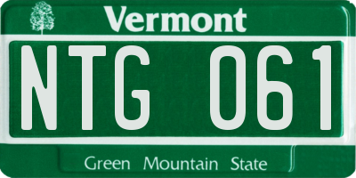 VT license plate NTG061