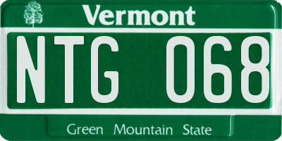 VT license plate NTG068