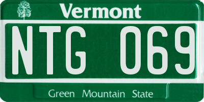 VT license plate NTG069