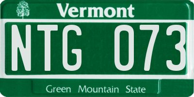 VT license plate NTG073
