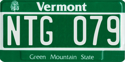 VT license plate NTG079