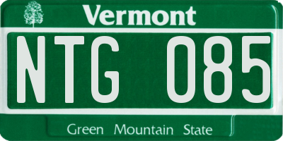 VT license plate NTG085