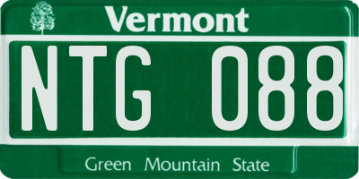 VT license plate NTG088