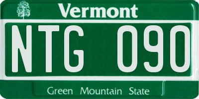 VT license plate NTG090