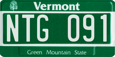 VT license plate NTG091