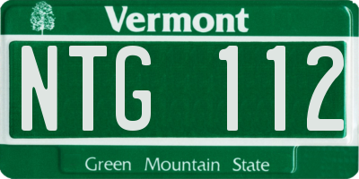 VT license plate NTG112