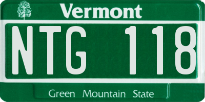 VT license plate NTG118