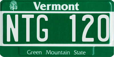 VT license plate NTG120