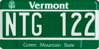 VT license plate NTG122