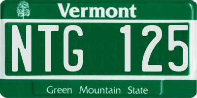 VT license plate NTG125