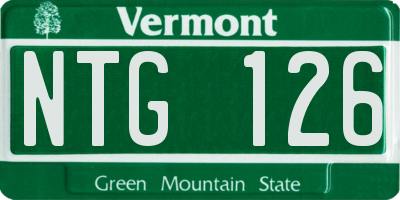VT license plate NTG126