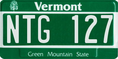 VT license plate NTG127