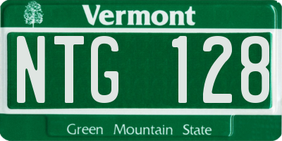 VT license plate NTG128
