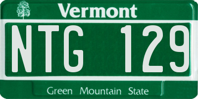 VT license plate NTG129
