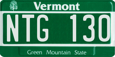 VT license plate NTG130