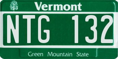 VT license plate NTG132