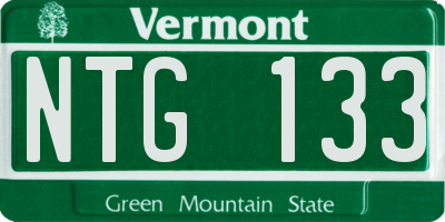 VT license plate NTG133