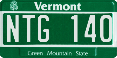 VT license plate NTG140