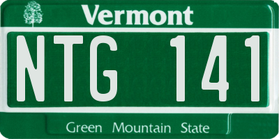VT license plate NTG141
