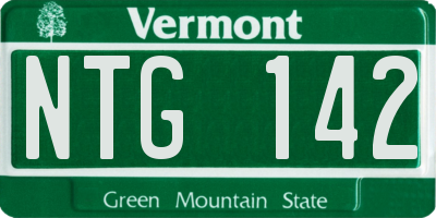 VT license plate NTG142