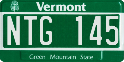 VT license plate NTG145