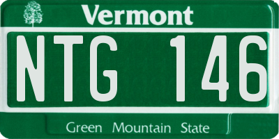 VT license plate NTG146