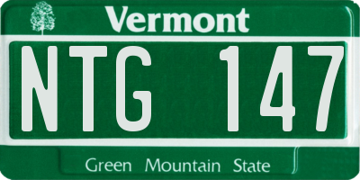 VT license plate NTG147