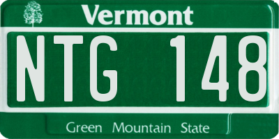 VT license plate NTG148