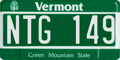 VT license plate NTG149