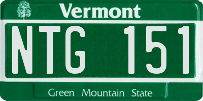 VT license plate NTG151