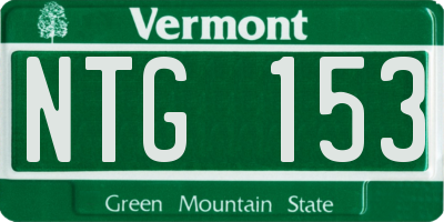 VT license plate NTG153