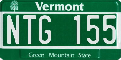 VT license plate NTG155