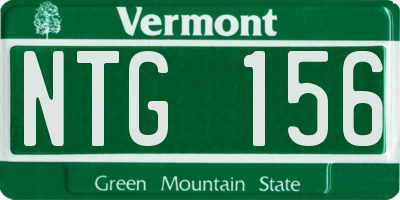 VT license plate NTG156